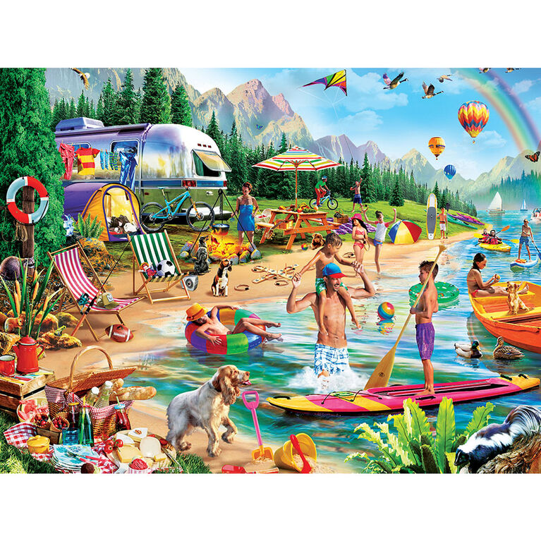 MasterPieces 300 Piece EZ Grip Jigsaw Puzzle - Day at the Lake - 18"x24"