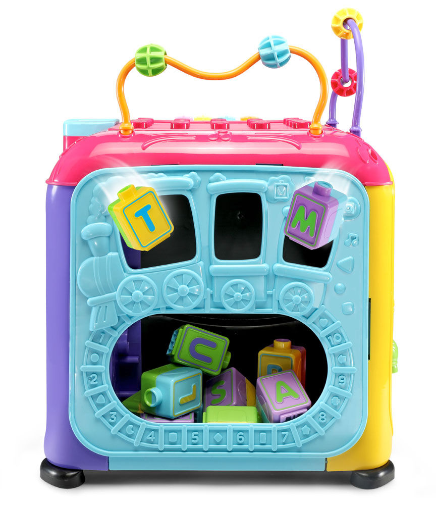 Pink top activity cube