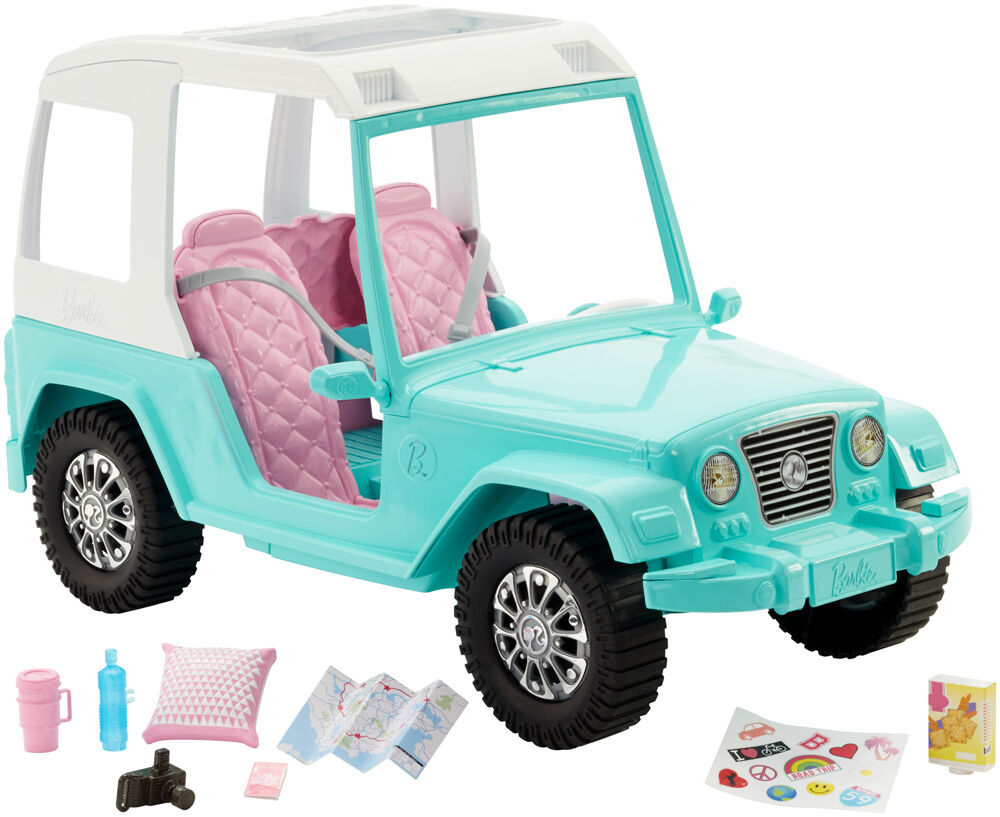barbie doll jeep toy
