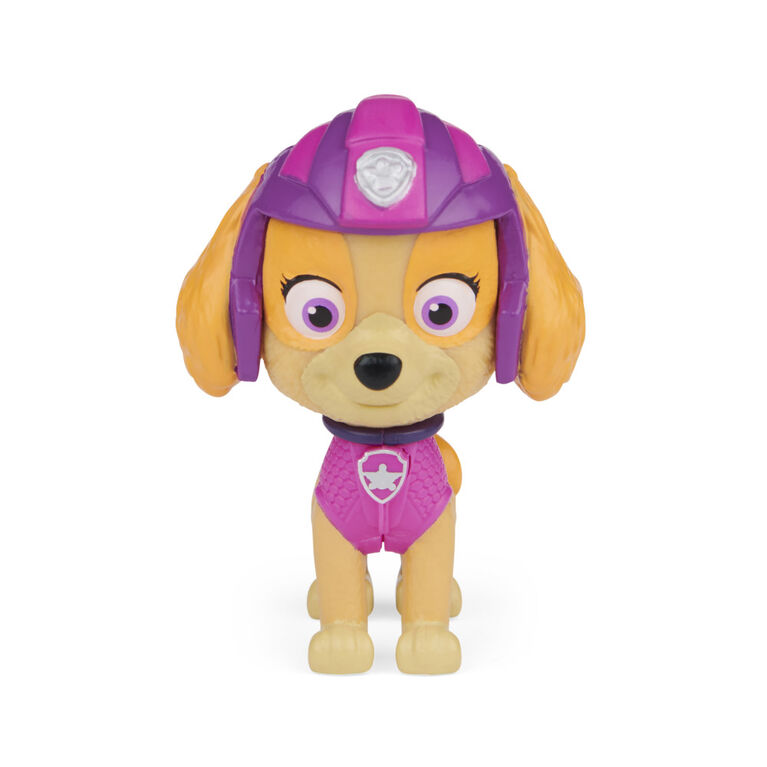 PAW Patrol, Figurine du film à collectionner Stella avec sac à dos à attacher et 2 projectiles