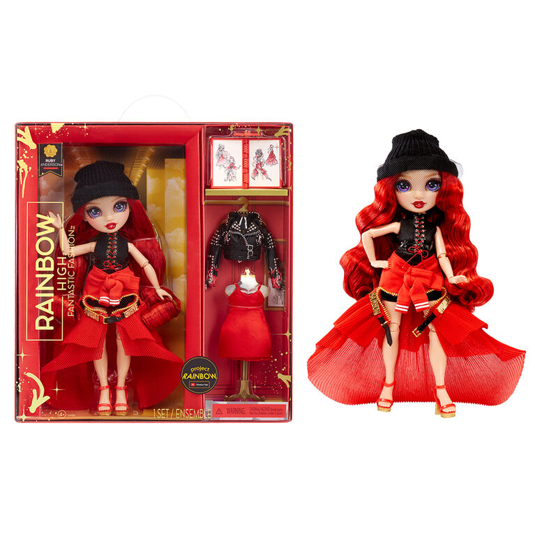 Rainbow High Fantastic Fashion Ruby Anderson - Red 11" Fashion Doll and Playset