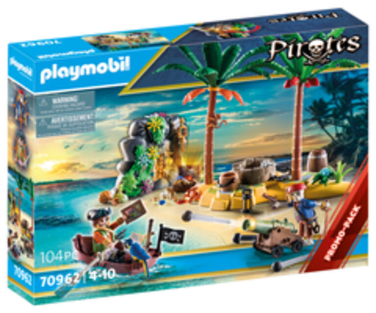 Playmobil - Promo Pack- Pirate Treasure Island with Rowboat