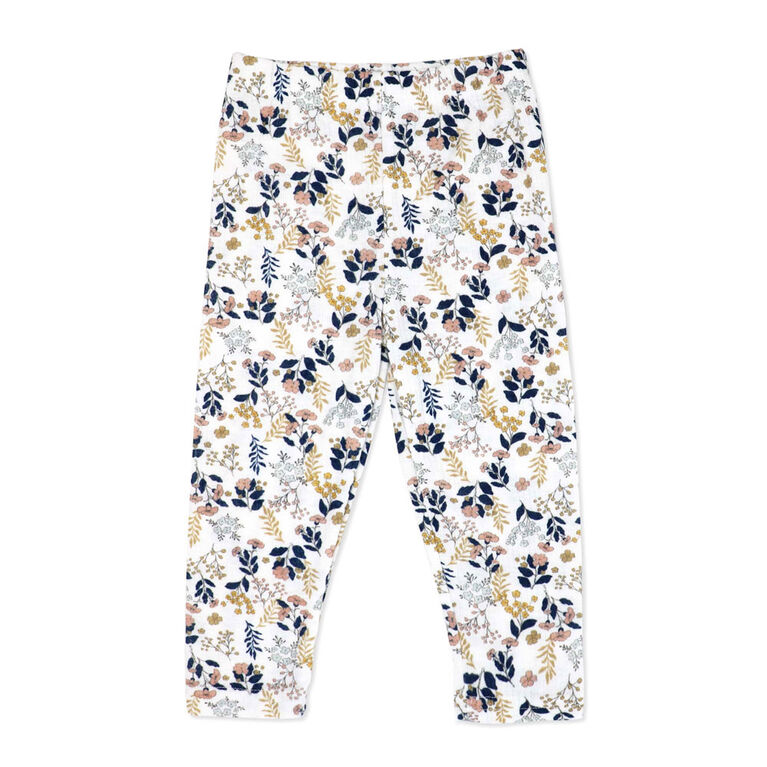 Baby Mode Ensemble 3 pièces pull oversize, chemise et legging : motif fleurs rose