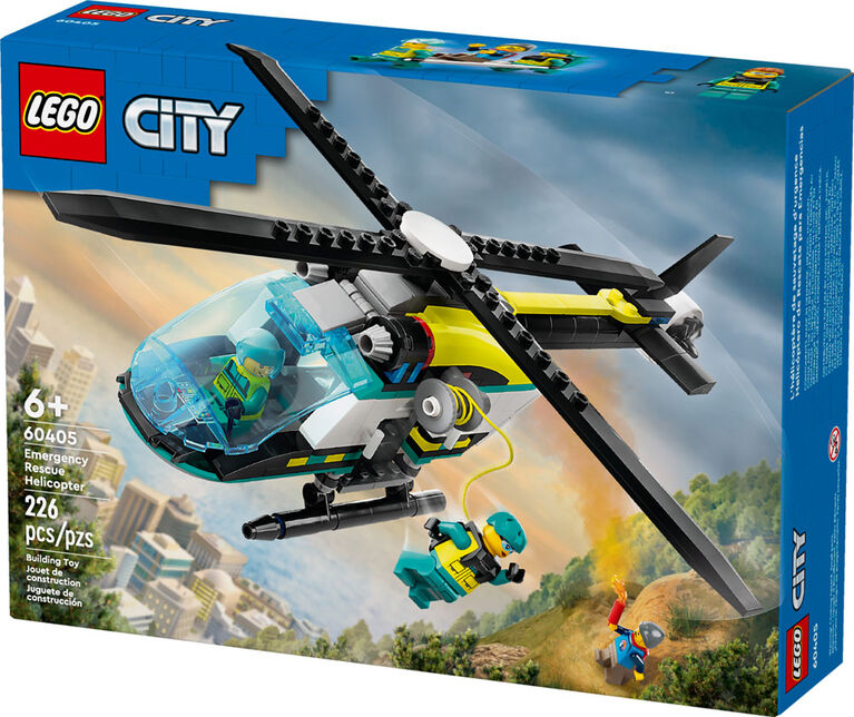 LEGO City Emergency Rescue Helicopter Building Kit 60405