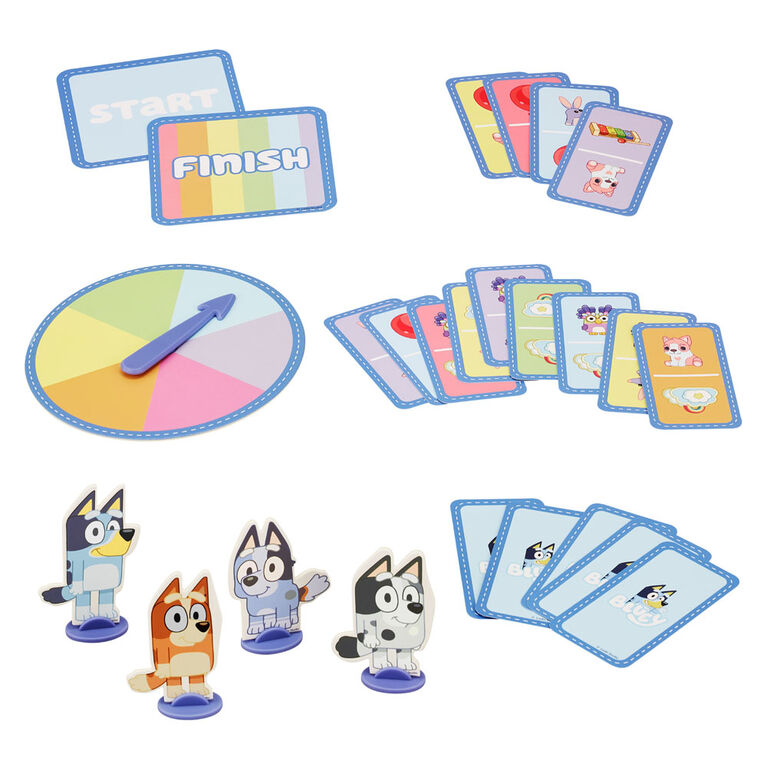 Bluey's Hopscotch Race Card Game - English Edition