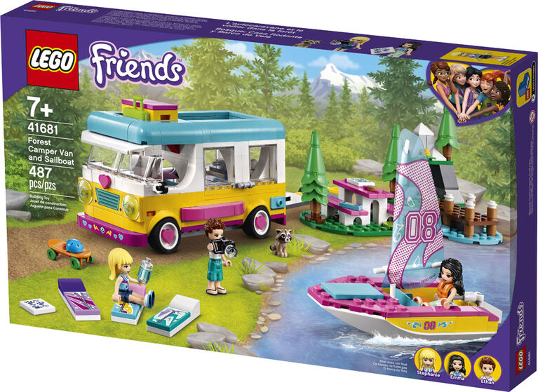 LEGO Friends L'autocaravane et le voilier dans la forêt 41681 (487 pièces)