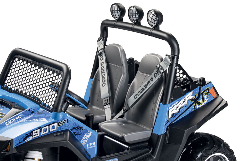 Peg Perego - Porteur à Batterie 12-Volts - Polaris RZR 900 - Bleu - Notre exclusivité