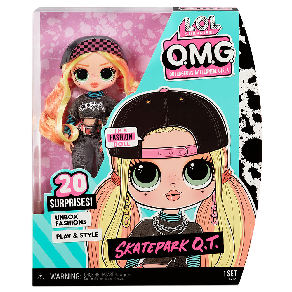 LOL Surprise OMG Skatepark Q.T. Fashion Doll with 20 Surprises