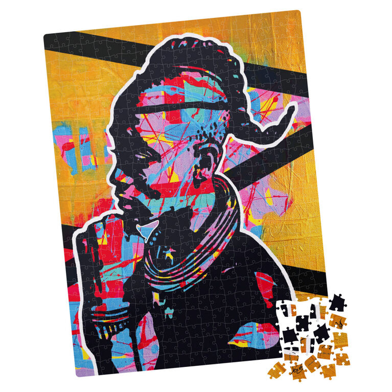500-Piece Jigsaw Puzzle, Graffiti Egypt, The Conscious Warrior, by Spin Master Puzzles - English Edition
