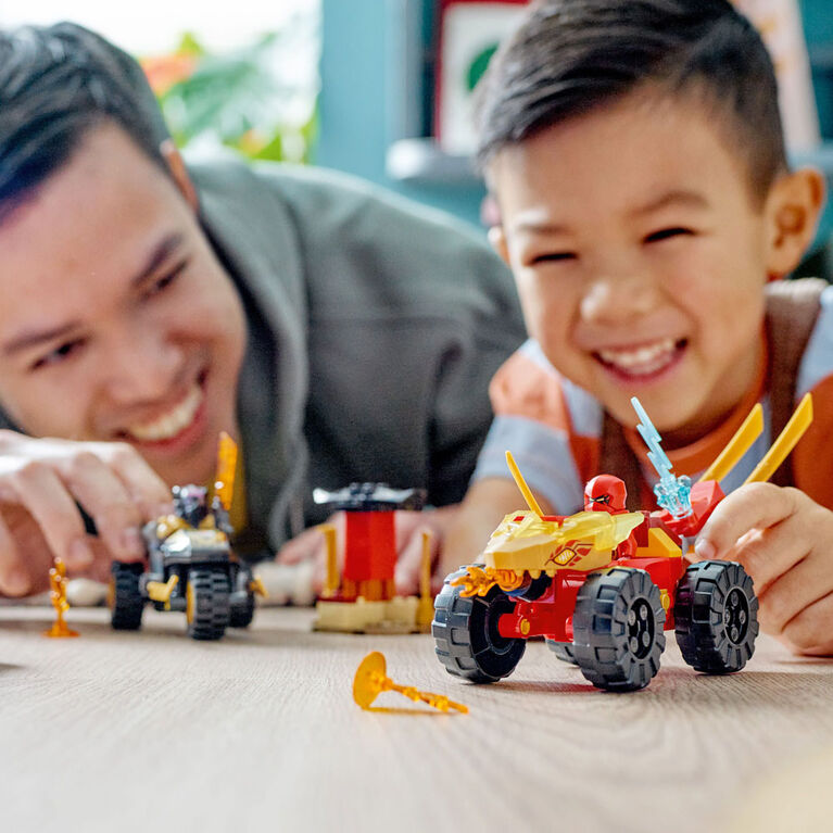 LEGO NINJAGO Kai and Ras's Car and Bike Battle 71789 Building Toy Set (103 Pieces)