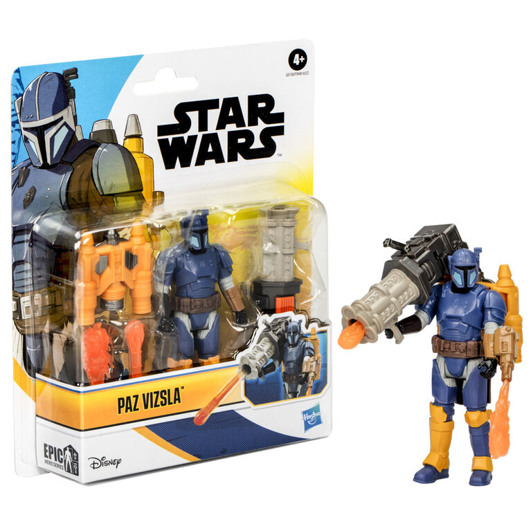 Star Wars Epic Hero Series Paz Vizsla 4 Inch Action Figure & GearStar Wars Epic Hero Series Paz Vizsla 4 Inch Action Figure & Gear