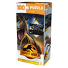 Jurassic World, Dominion 100-Piece Jigsaw Puzzle Dinosaur Park Movie Drive-in Theater Artwork in Easy Storage Tower