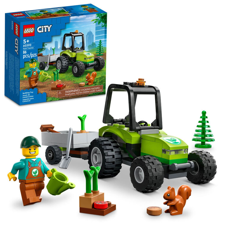 LEGO City Park Tractor 60390 Building Toy Set (86 Pieces)