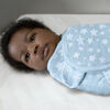 SwaddleMe by Ingenuity Velboa Original Swaddle - Blue Stars