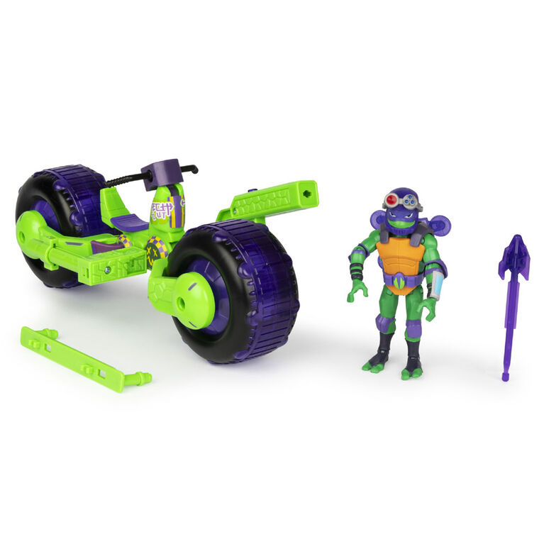 Rise of the Teenage Mutant Ninja Turtles - Moto carapace avec figurine articulée Donatello