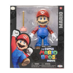 Super Mario Bros Le Film - Série de figurines de 5" avec accessoire - Figurine Mario avec Débouchoir comme accessoire