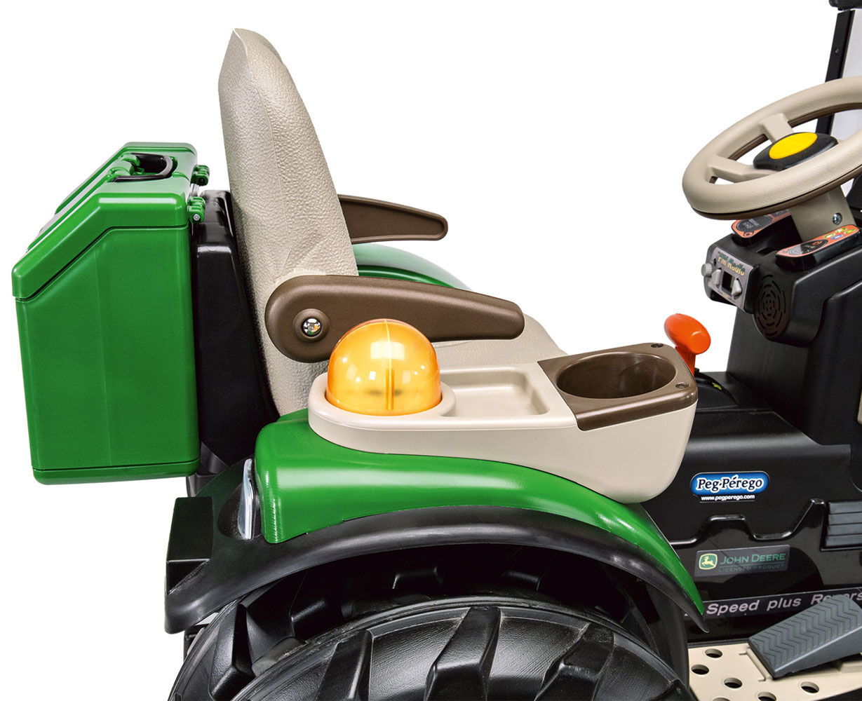 peg perego john deere dual force ride on tractor