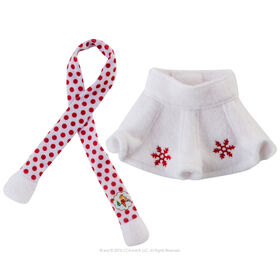 &nbsp;The Elf on the Shelf MD - Ensemble jupe &agrave; flocons et foulard, Collection couture de No&euml;l - &Eacute;dition anglaise