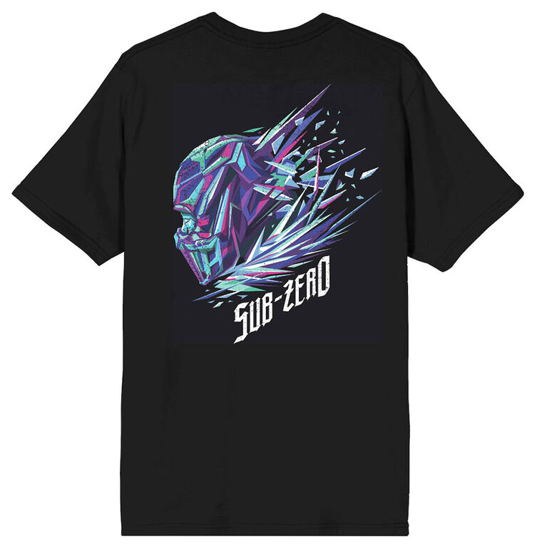 Mortal Kombat Logo Sub-Zero Big Face Mens Black T-Shirt 