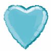 Ballon Aluminum En Forme De Coeur 18 Po - Bleu Poudre