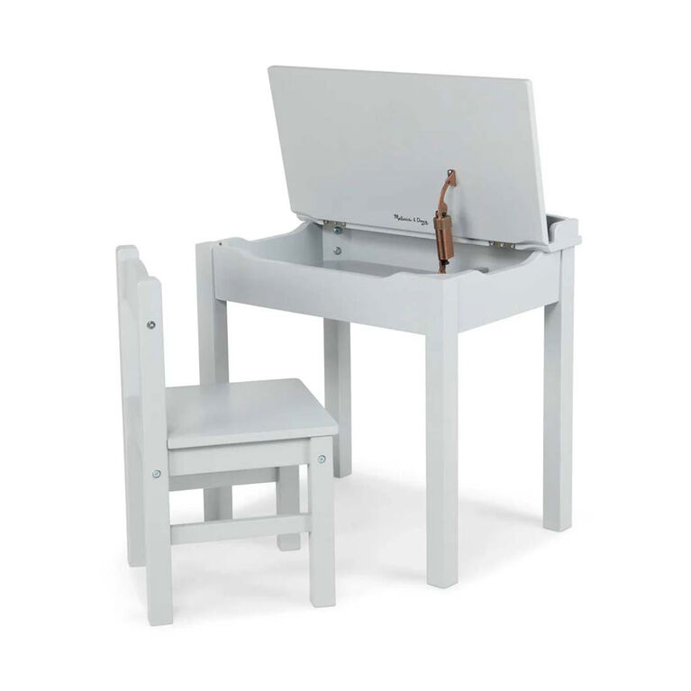 Child's Lift- Top Desk and Chair- Grey