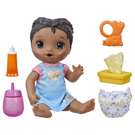 Baby Alive Bébé et sa couche, boit et mouille sa couche, couche réutilisable en tissu, poupée - Notre exclusivité