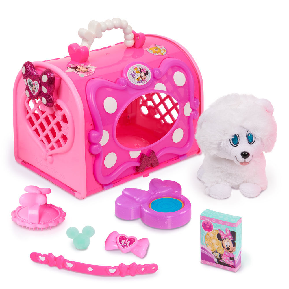 minnie mouse and fifi pet carrier play set