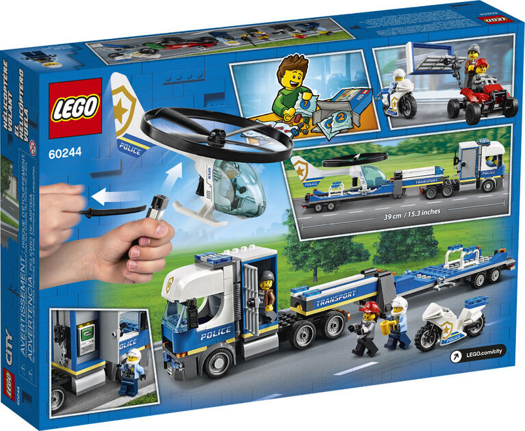 LEGO City Police Le transport de l'hélicoptère de la poli 60244 (317 pièces)