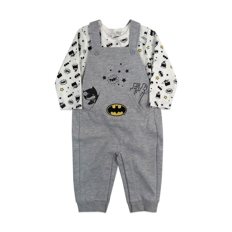 Warner's Batman 2 pc Overall set - Grey, 9 Months