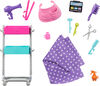 Barbie "Malibu" Stylist Doll and 14 Accessories Playset, Hair and Makeup Theme with Puppy and Styling Cart