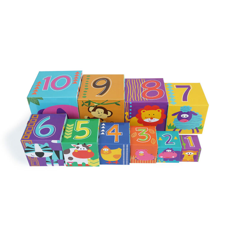 Imaginarium Discovery - Safari Stacking Cubes 19 Pieces