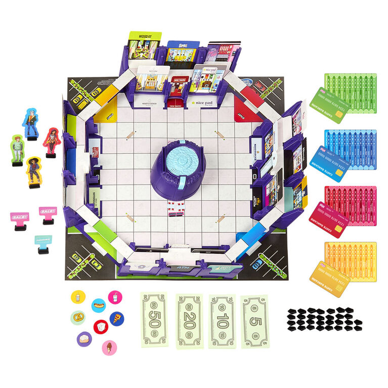 Mall Madness Game, Talking Electronic Shopping Spree Board Game - French Edition