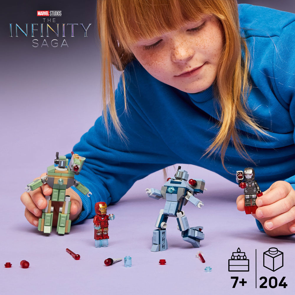 LEGO Marvel Iron Man & War Machine vs. Hammer Drones Building Toy for Boys & Girls, Ages 7+ - 76320
