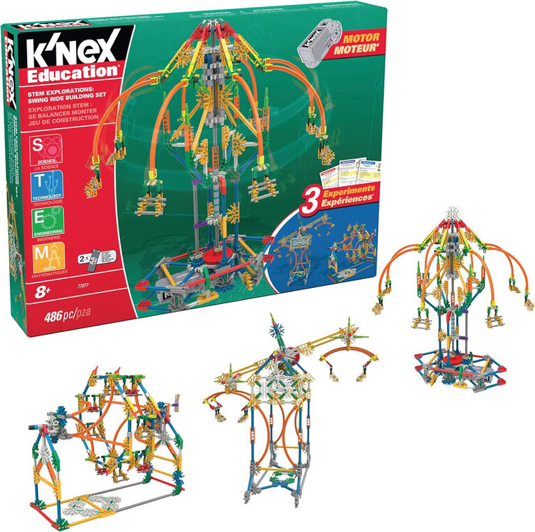 K'NEX STEM Explorations Swing Ride Building Set of 486 Pieces