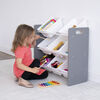 Toy Organizer with 9 Bins, Grey/White