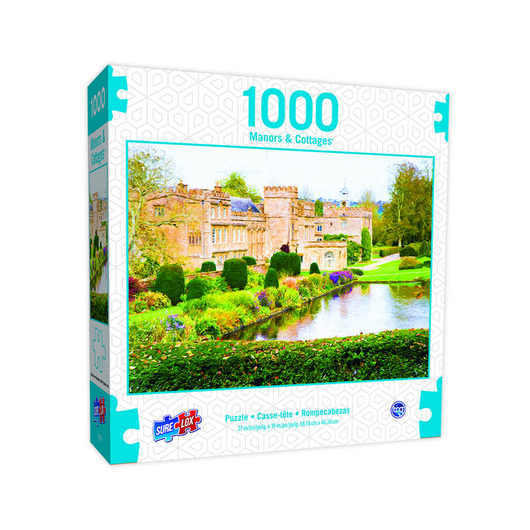 Sure-Lox 1000 pc Cottages and Manors deluxe puzzle