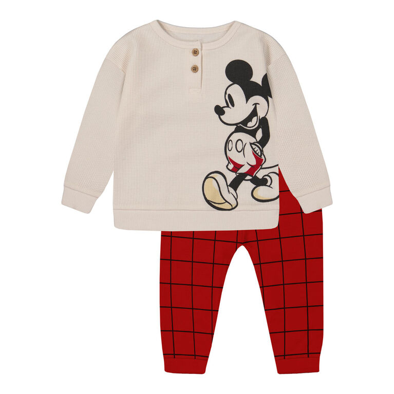 Mickey Pants Set Beige 18-24M