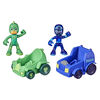 PJ Masks Gekko vs Night Ninja Battle Racers Preschool Toy, Vehicle and Action Figure