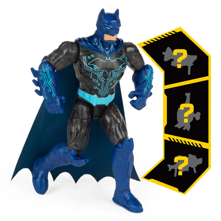 BatTech Batman 4inch Action Figure with 3 Mystery Accessories Toys
