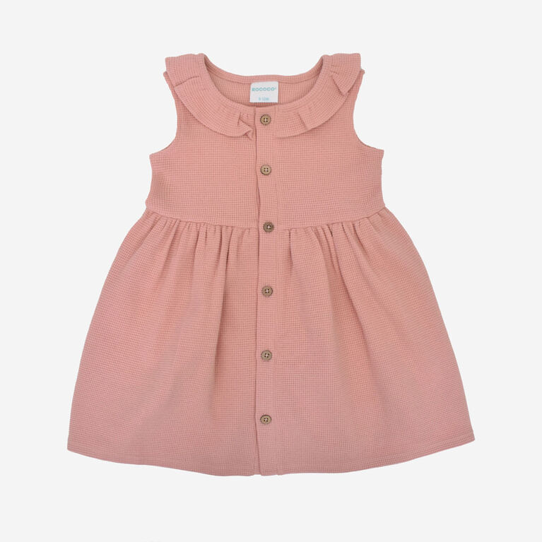 Rococo Waffle Dress Pink 18/24M