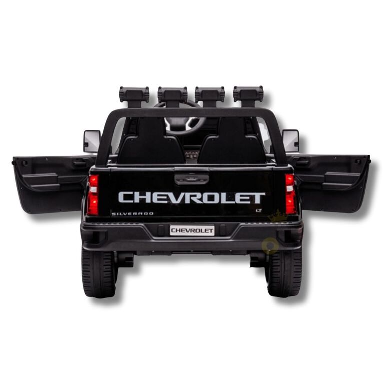 KidsVip 24V Chevrolet Silverado Ride on Truck W/RC- Black - English Edition