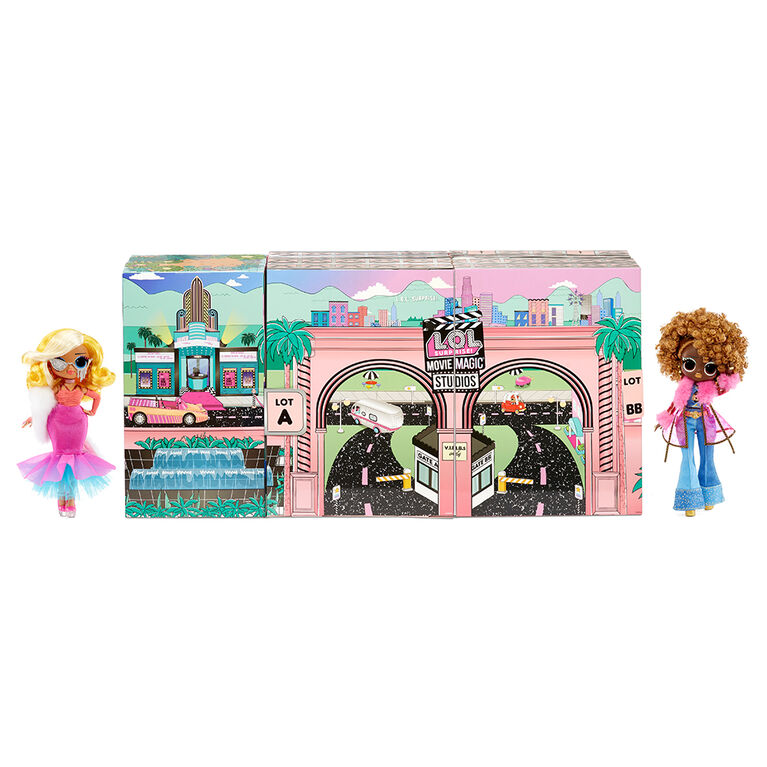 LOL Surprise OMG Movie Magic Studios with 70+ Surprises, 12 Dolls including 2 Fashion Dolls, 4 Movie Studio Stages, Green Screen, Movie Theater/Set Packaging, And Movie Accessories