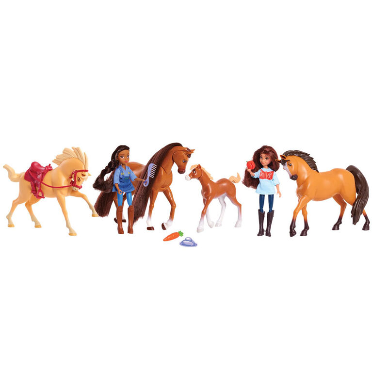 Dreamworks Spirit Riding Free Pasture Pals 13 Piece Doll Horse Set R Exclusive Toys R Us Canada