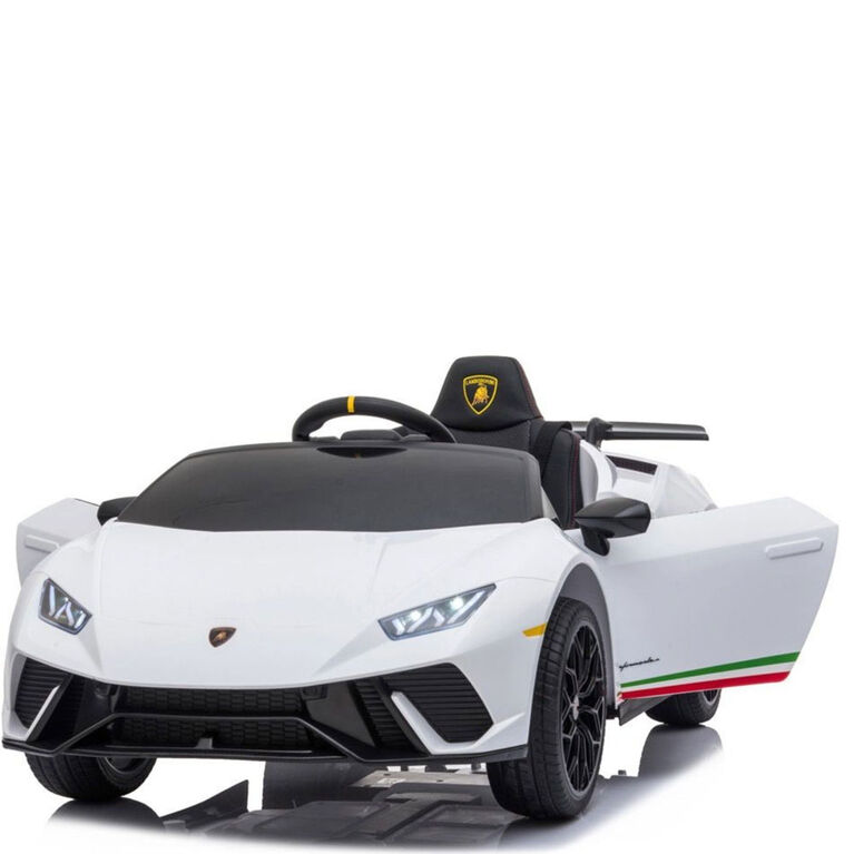 KIDSVIP 12V Lamborghini Huracan W/RC - White - English Edition   