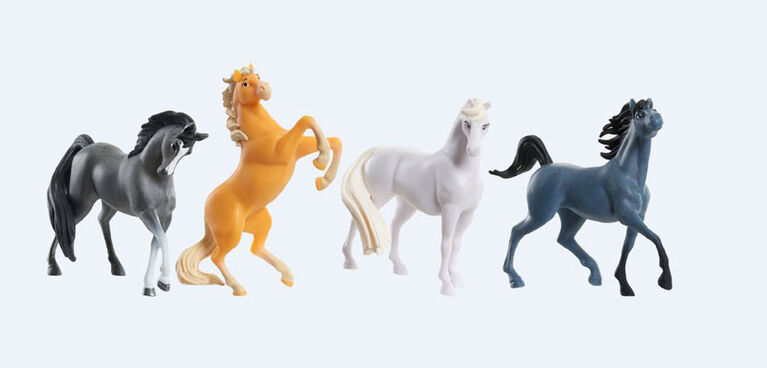 Ensemble de 4 Chevaux DreamWorks Spirit Riding Free A Collectionner