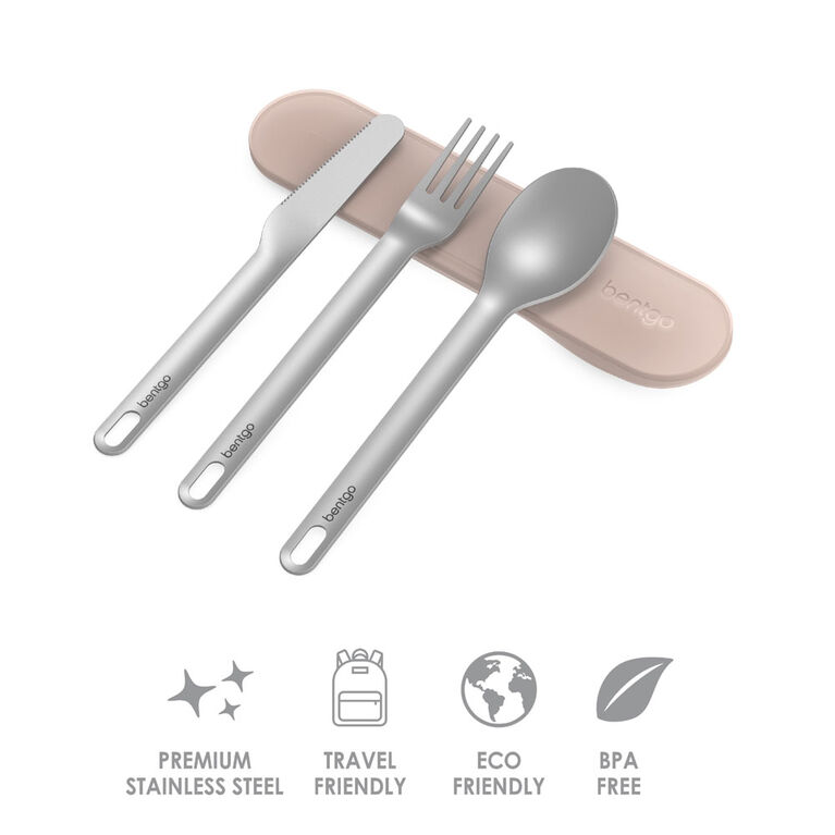 Bentgo Ensemble d'ustensiles de voyage en acier inoxydable