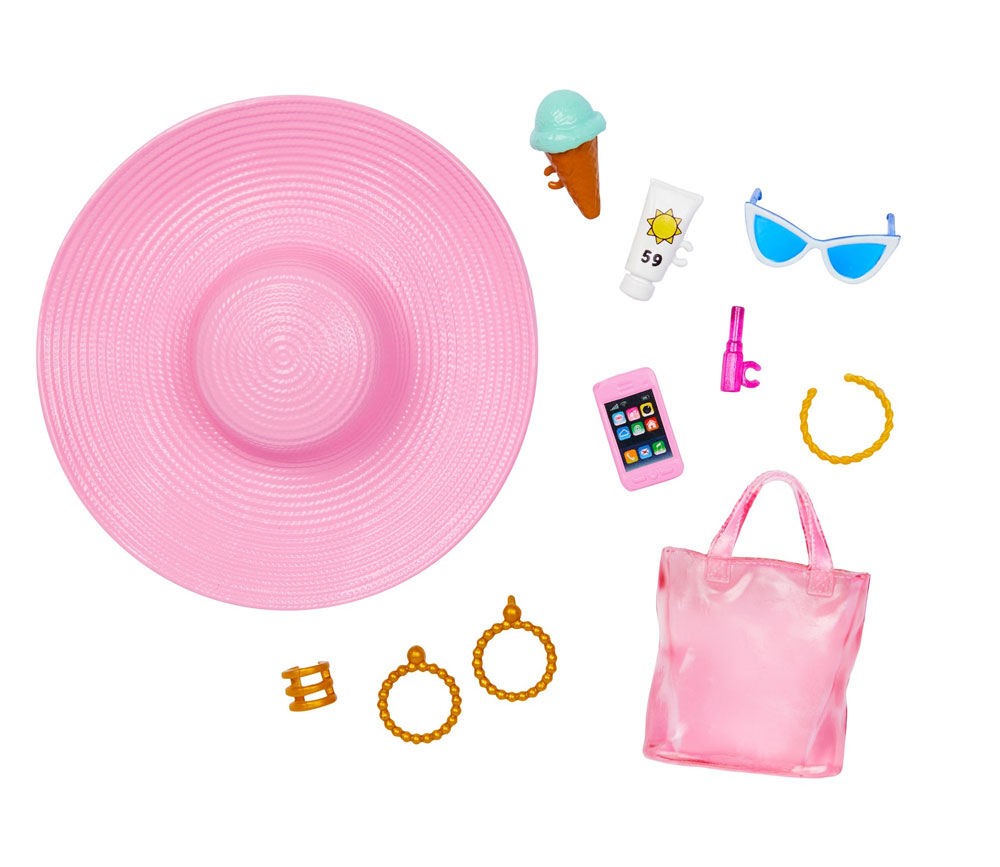 Barbie doll blonde and beach accessories set new arrivals
