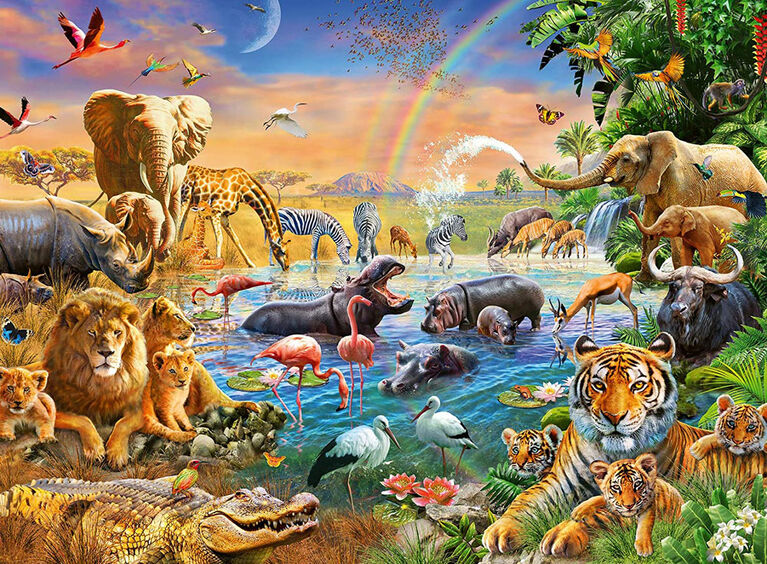 Ravensburger - Savannah Jungle Waterhole Puzzle 100pc