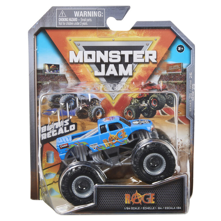 Monster Jam, Official Rage Truck, Die-Cast Vehicle, 1:64 Scale