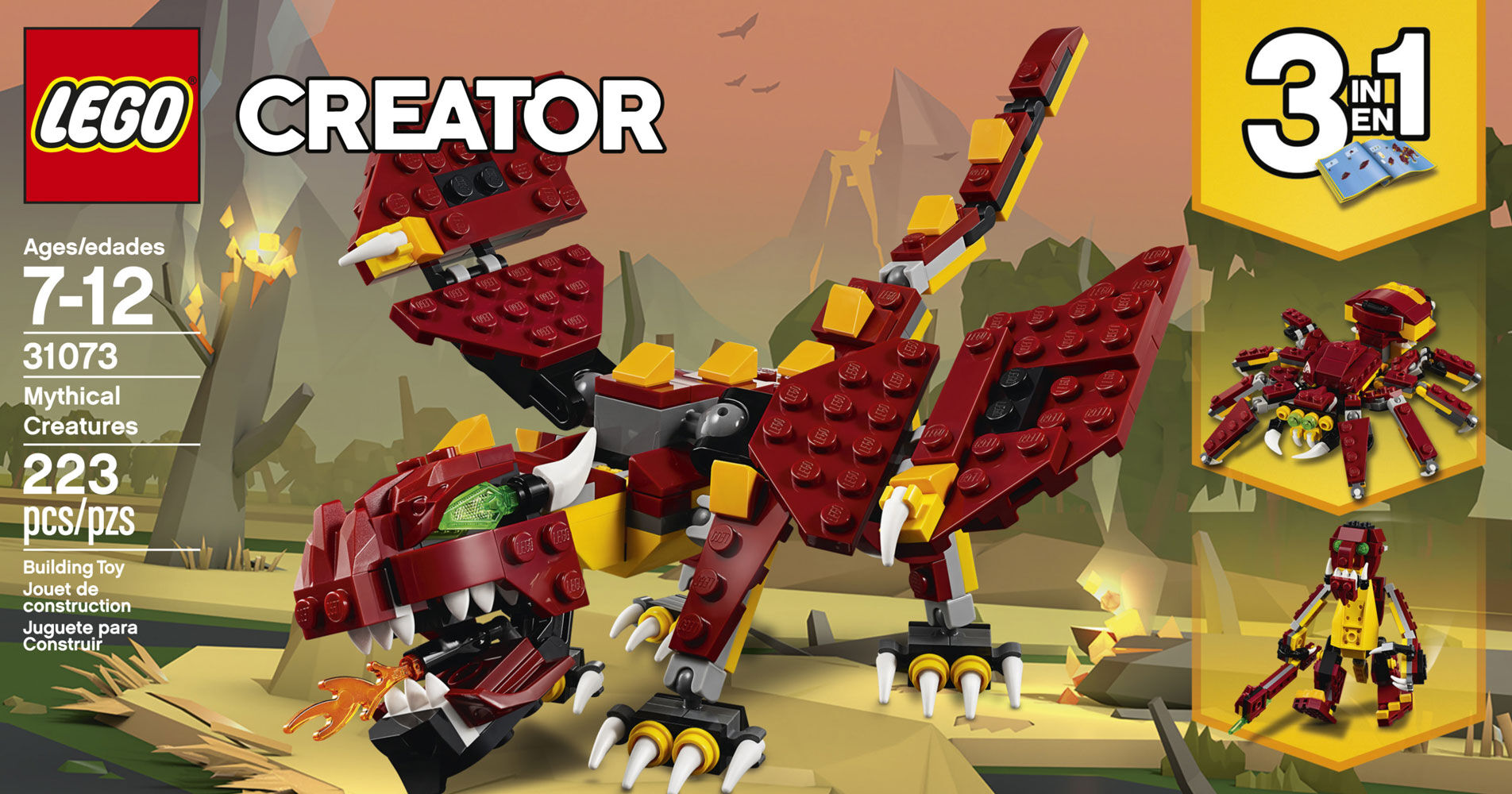 lego creator mythical creatures dragon toy set
